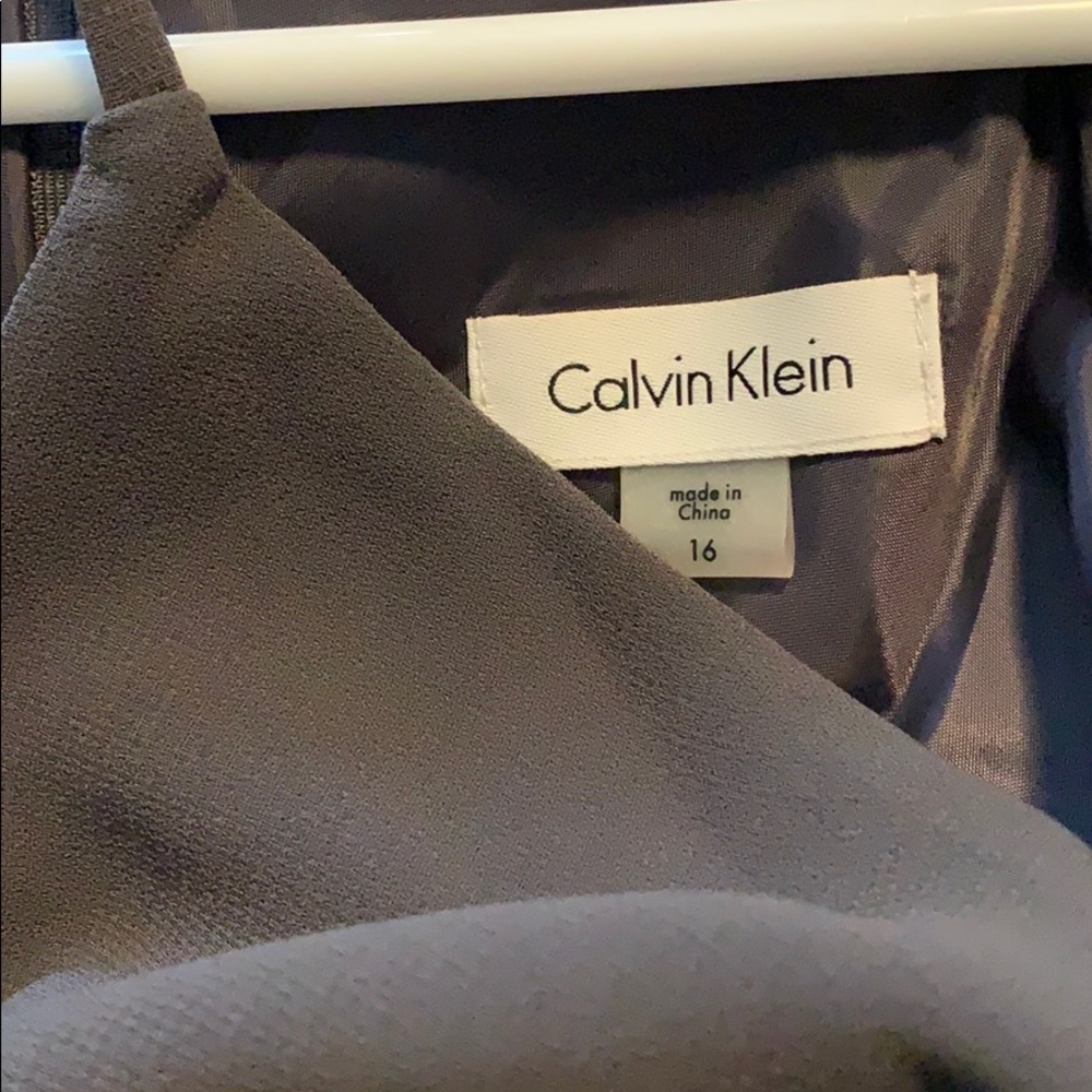 Calvin Klein Long grey evening gown